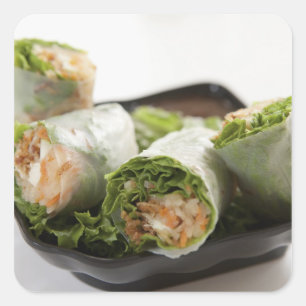 Vegetable Spring Rolls Vierkante Sticker