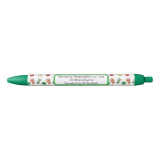 Vegetable themed pens for business zwarte inkt pen