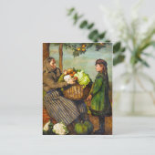 Vegetable Vendor Briefkaart (Staand voorkant)