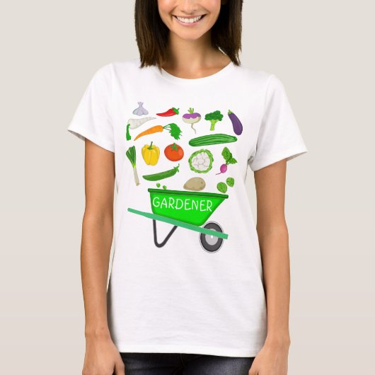 Vegetable Wheelbarrow T-Shirt (Voorkant)