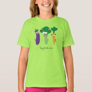 Vegetables Bulls Cute Kinder Cartoon T-shirt