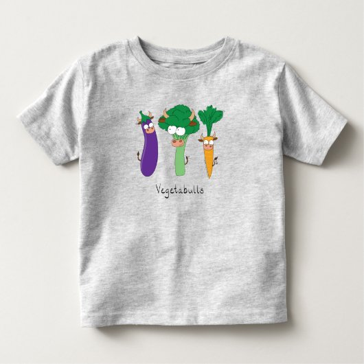 Vegetables Cute Kinder Funny Cartoon Kinder Shirts (Voorkant)