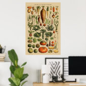Vegetables Franse boekpagina Poster (Thuiskantoor)