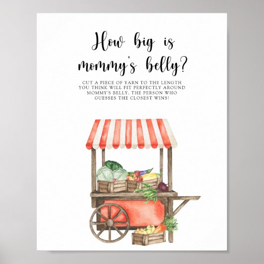 Vegetables - How big is mommy's belly Poster (Voorkant)