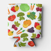 Vegetables Seamless Vegan Pattern Blikjeskoeler (Voorkant)