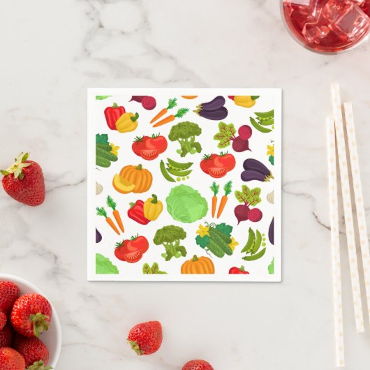 Vegetables Seamless Vegan Pattern Servet (Insitu)
