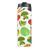Vegetables Seamless Vegan Pattern Thermosbeker (Voorkant)