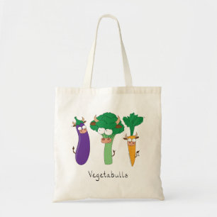 Vegetabulls Vegetable Bulls Funny Canvas tas