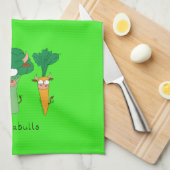 Vegetabulls Vegetable Bulls Funny Kitchen Towel Theedoek (Quarter Fold)