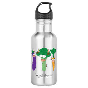 Vegetabulls Vegetable Bulls Funny Water Bottle Waterfles