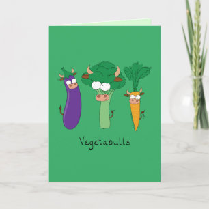VegetaBULLS Vegetable Bulls Funny Wenskaart Kaart