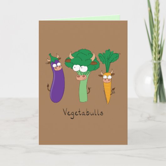 VegetaBULLS Végétaux Bulls Drôle Carte de voeux (Devant)
