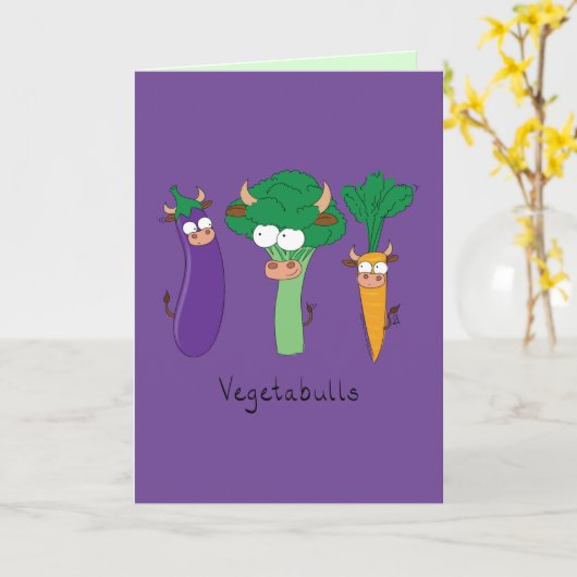 VegetaBULLS Végétaux Bulls Drôle Carte de voeux (Fleur jaune)