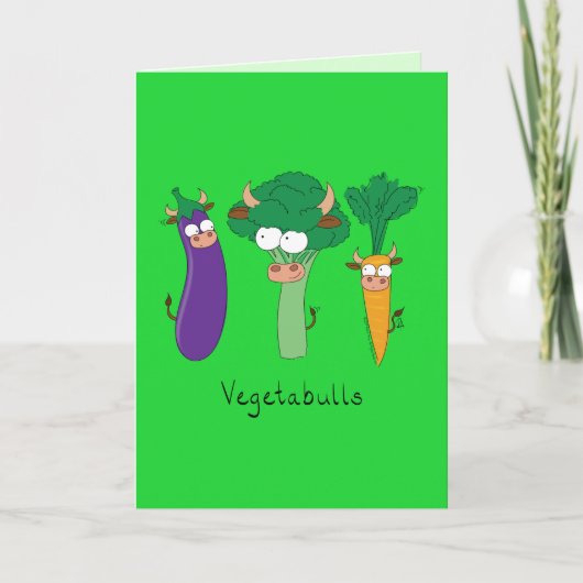 VegetaBULLS Végétaux Bulls Drôle Carte de voeux (Devant)