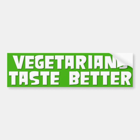 Vegetaires Taste Better Bumpersticker (Voorkant)