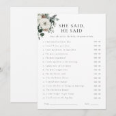 Végétal D'Hiver Floral Où Étaient-Ils Carte De Jeu (Devant / Derrière)