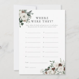 Végétal D'Hiver Floral Où Étaient-Ils Carte De Jeu