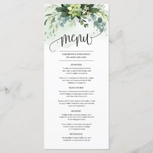 Végétal succulent verdure feuillage menu mariage