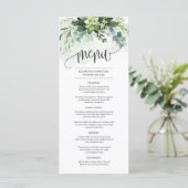 Végétal succulent verdure feuillage menu mariage (Debout devant)