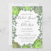 Végétal Succulents Invitations de douche nuptiale (Devant)