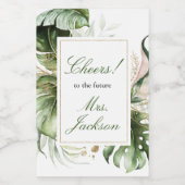 Végétal Tropical Mini Étiquette de bouteille à vin (Étiquettes simples)