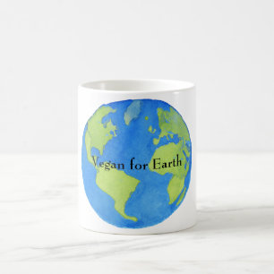 Végétalien pour la tasse de la terre