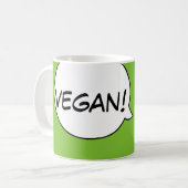 VÉGÉTALIEN ! Tasse de dobermann de hippie de chien (Devant gauche)