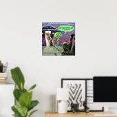 Végétaliens à l'état gazeux Affiche drôle (Bureau à domicile)