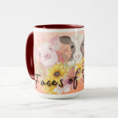 Végétan Visages d'amis Café Mug (Devant gauche)