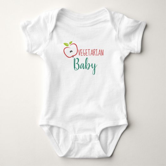 Vegetarian Baby Moderne Design Romper (Voorkant)