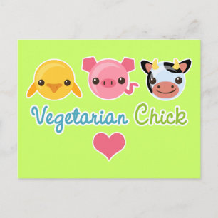 Vegetarian Chick Briefkaart
