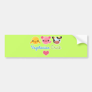 Vegetarian Chick Bumpersticker