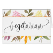 Vegetarian Floral Table Tent card (Voorkant Horizontaal)