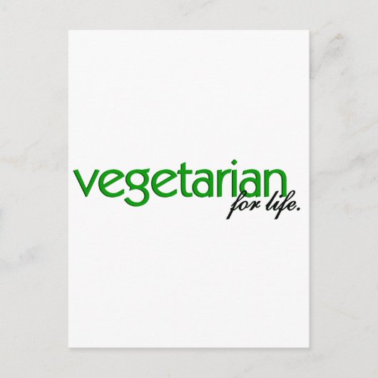 Vegetarian for Life Briefkaart (Voorkant)
