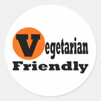 Vegetarian Friendly Ronde Sticker