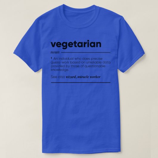 Vegetarian Funny Definition T-shirt (Design voorkant)