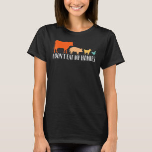 Vegetarian ik eet mijn huizen niet, grappige Vegan T-shirt