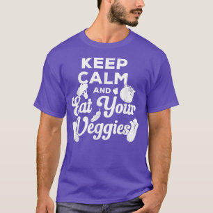 Vegetarian Lifestyle hou kalm en eet je Veggie op T-shirt