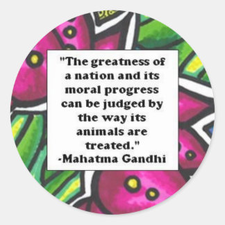 Vegetarian Quote Ronde Sticker