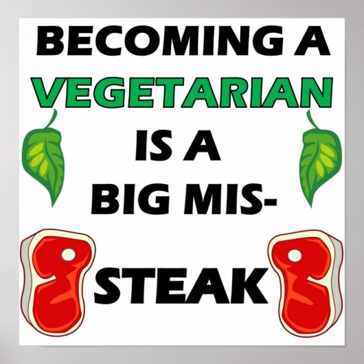 Vegetarian Steak Full Poster (Voorkant)