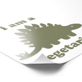 Vegetarian Stegosaurus Dinosaur - Green Foto Afdruk (Hoek)