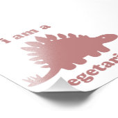 Vegetarian Stegosaurus Dinosaur - Roze Foto Afdruk (Hoek)
