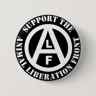 Vegetarian Vegan Support Animal Liberation Front Ronde Button 5,7 Cm
