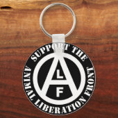 Vegetarian Vegan Support Animal Liberation Front Sleutelhanger (Voorkant)