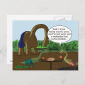 Vegetarian vs. Carnivore Funny Dinosaur Briefkaart (Voorkant / Achterkant)