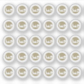 Vegetarian Wedding Place Cards Meal Choice  Sticker (Voorkant)