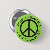 vegetarianism non-violence ronde button 5,7 cm (Voorkant /achterkant)