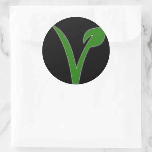Vegetarianismo Ronde Sticker (Tas)