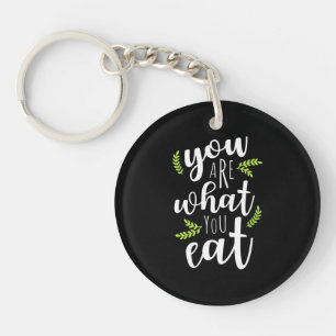Vegetarie je bent wat je eet sleutelhanger