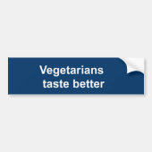 Vegetarie smaakt beter bumpersticker (Voorkant)